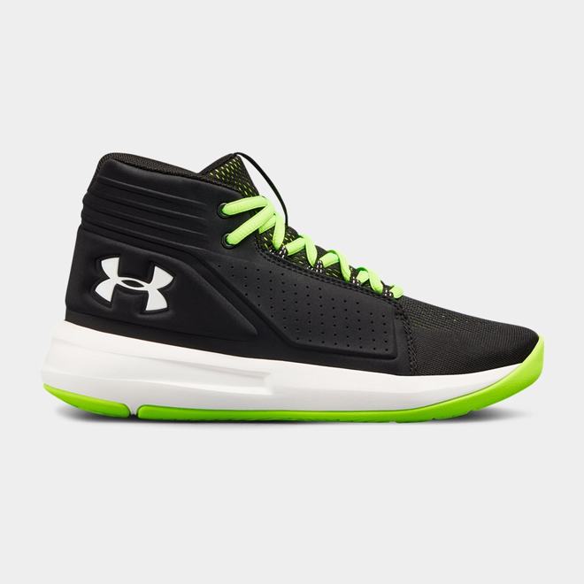 Under Armour Torch Mid - Chlapcenske Basketbalove Topanky - Čierne/Zelene